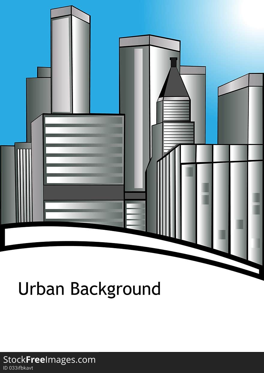 Urban city background.  illustration. Urban city background.  illustration