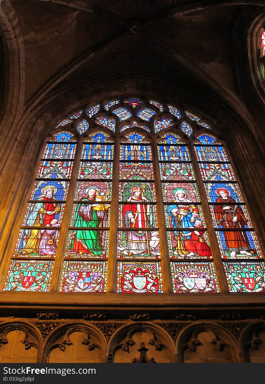 Stained Window At A Church In Brussels