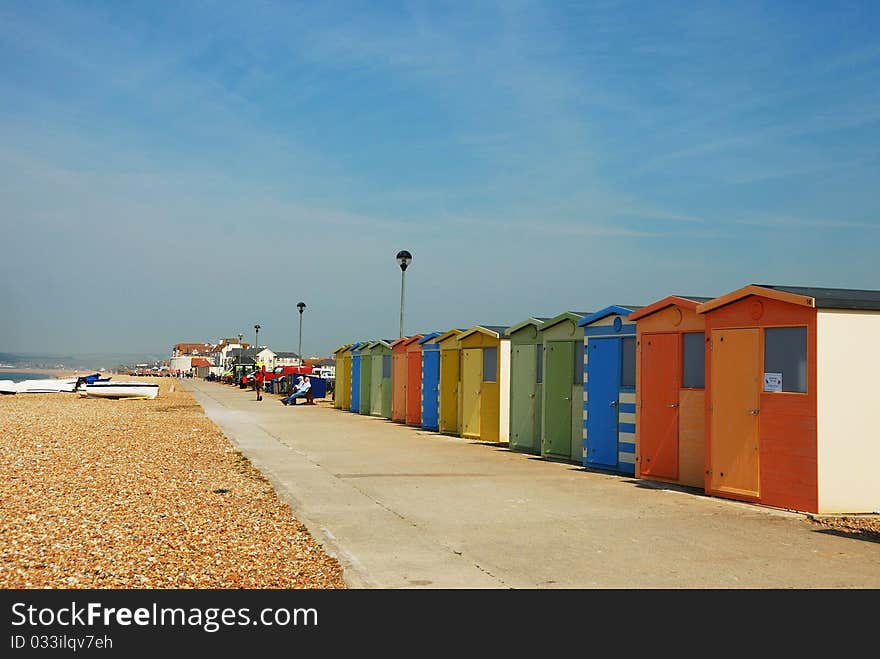 Dressingrooms waiting on the beach