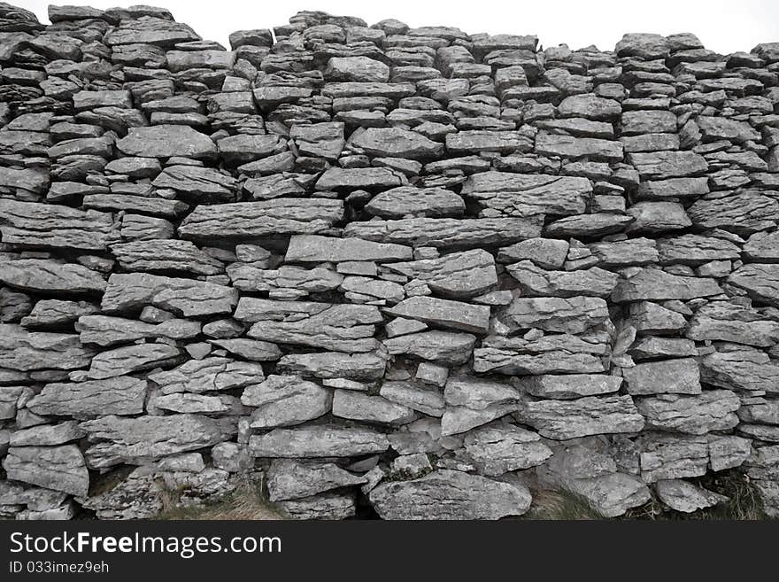 Rocky boundary walls in scenic west ireland. Rocky boundary walls in scenic west ireland