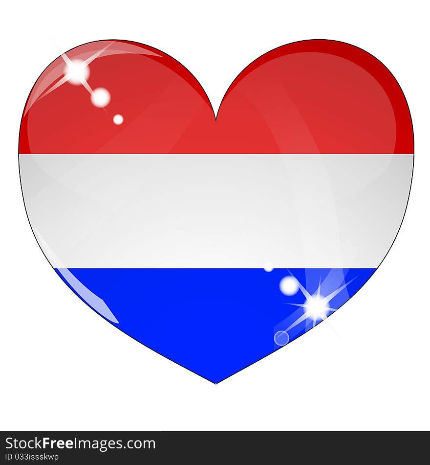 Icon of Netherlands national flag. Illustration on white background. Flag easy to replace. Icon of Netherlands national flag. Illustration on white background. Flag easy to replace