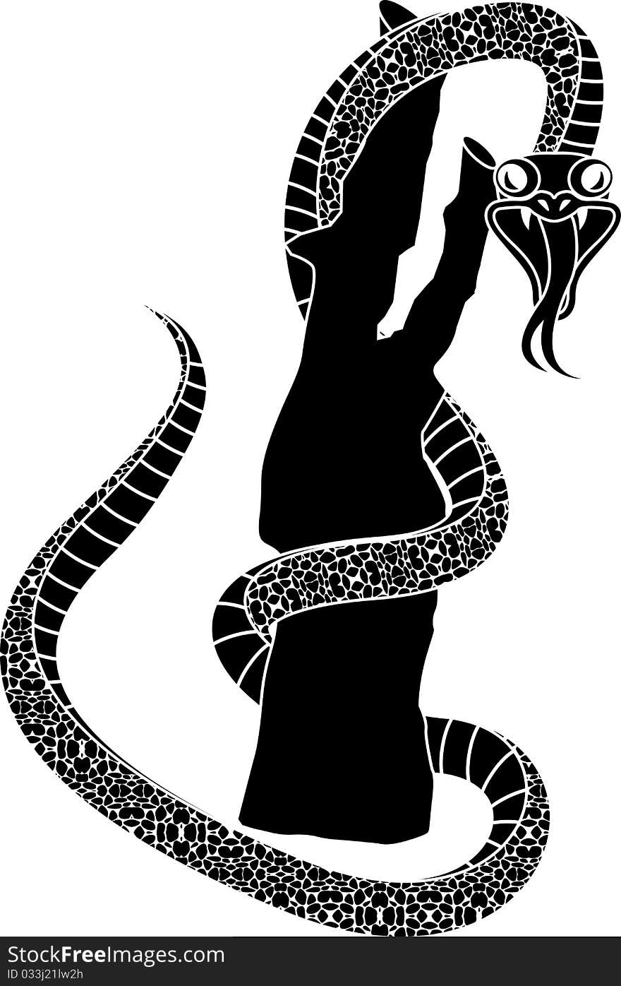 Stencil Of Snake