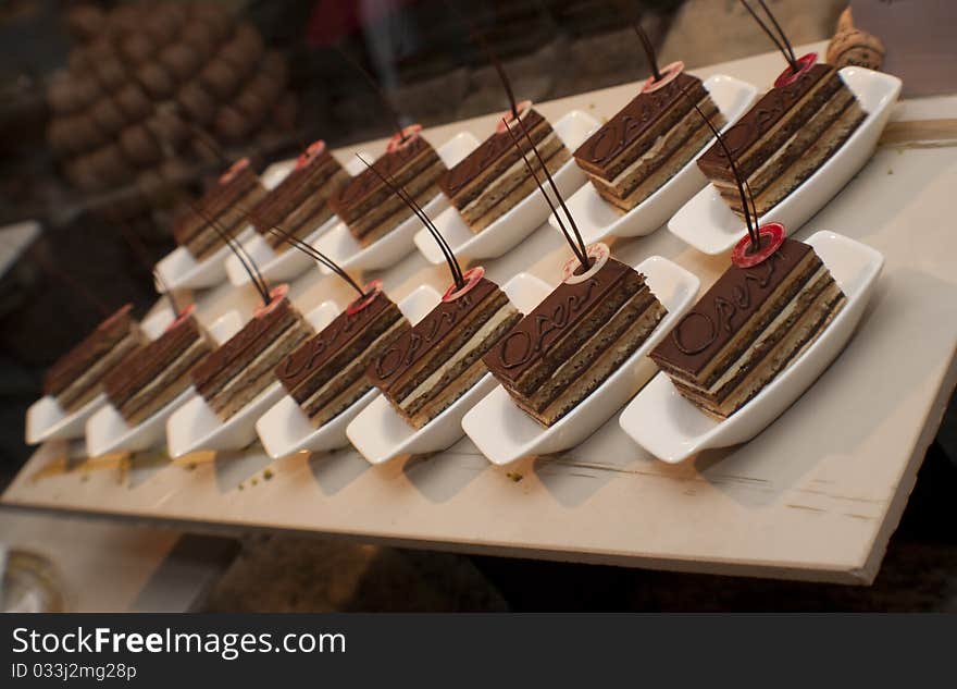 A selection of chocolate desserts. A selection of chocolate desserts