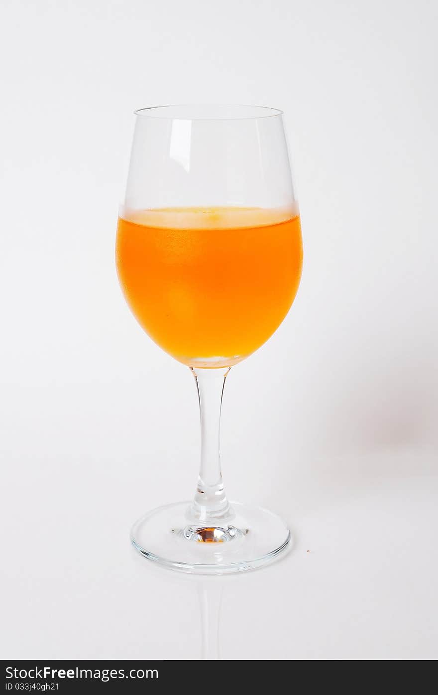 This is glass of orange juice