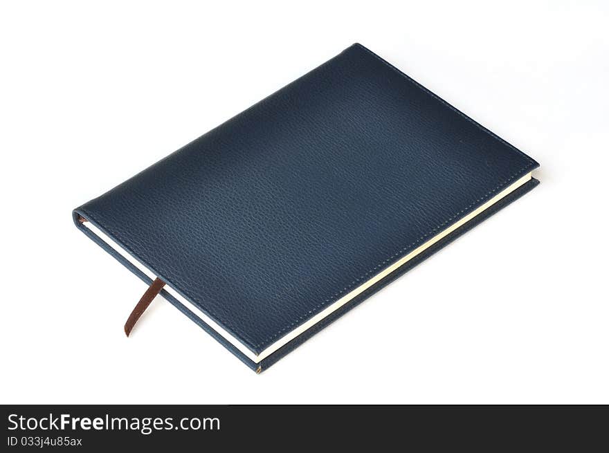 Navy leather notebook