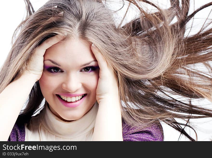 Young beautiful girl with long-hair