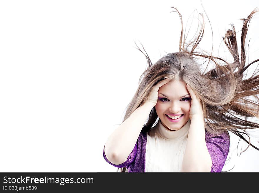 Young beautiful girl with long-hair