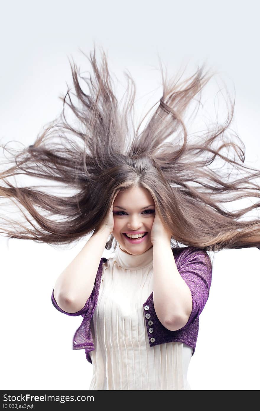 Young beautiful girl with long-hair