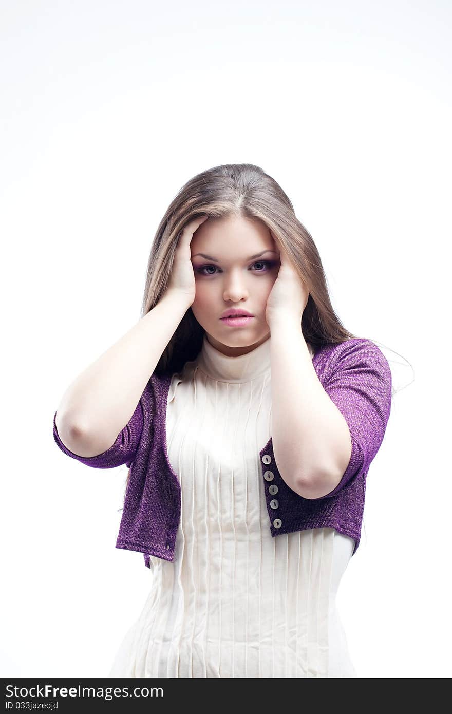 Young beautiful girl with long-hair