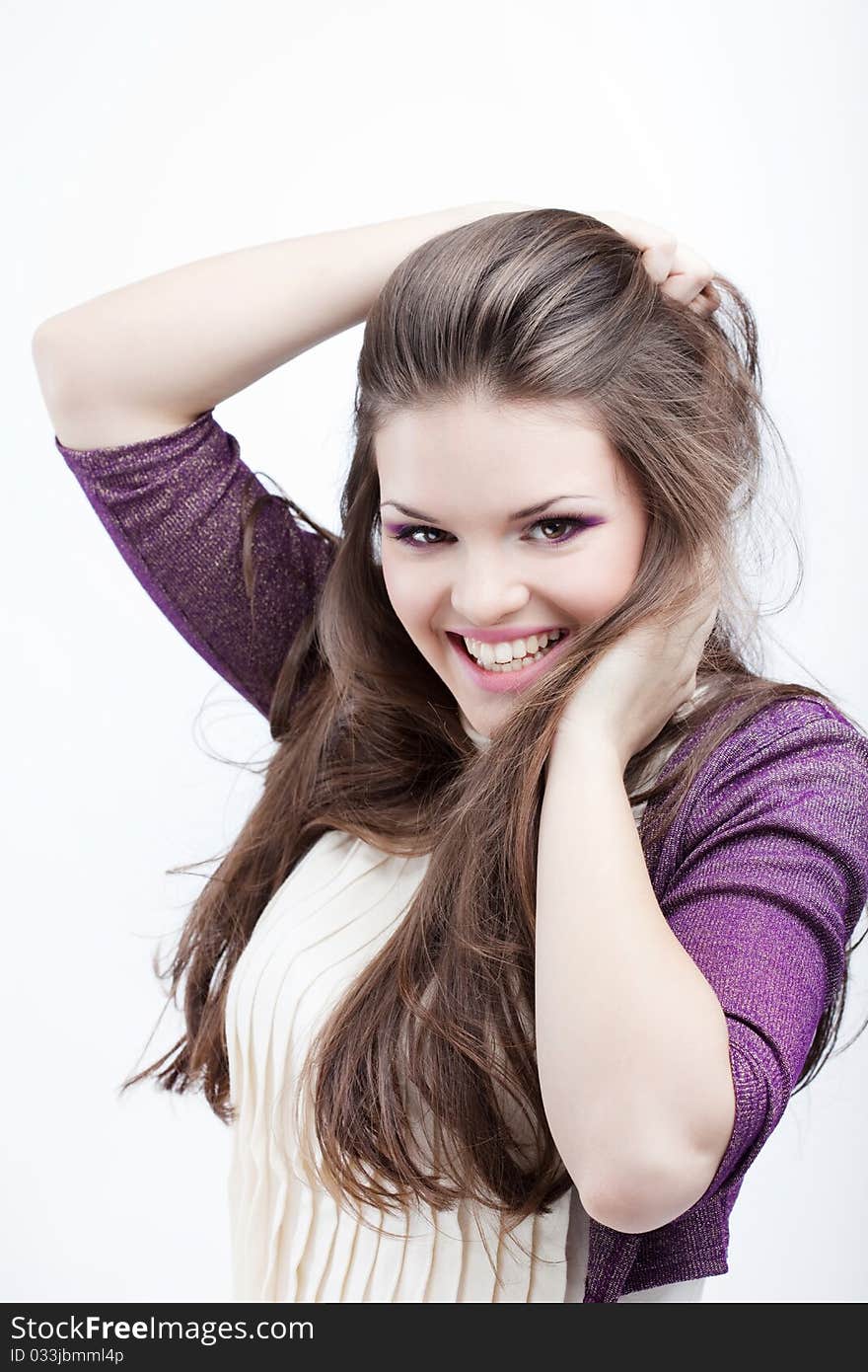 Young beautiful girl with long-hair