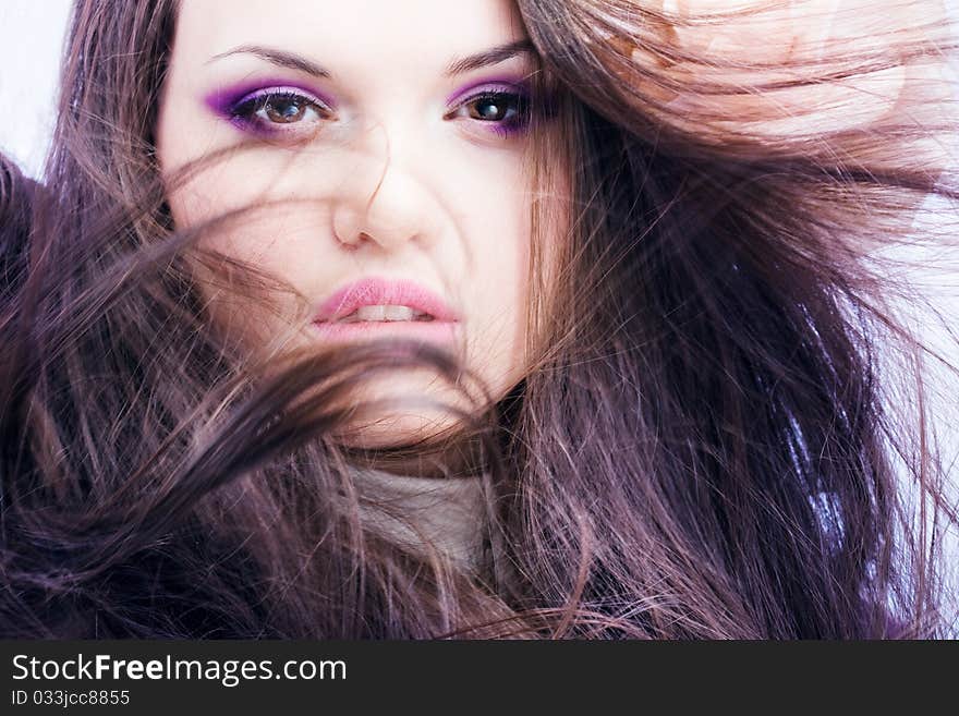 Young beautiful girl with long-hair