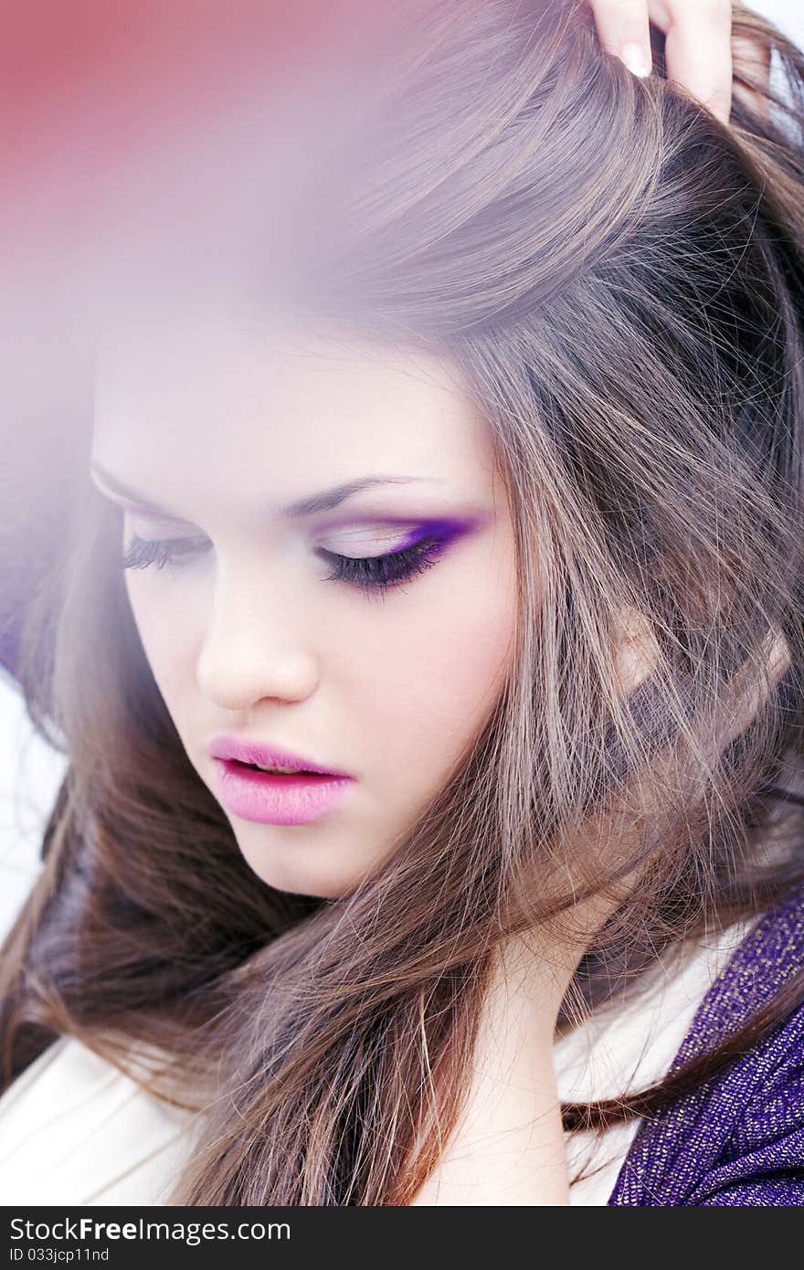 Young beautiful girl with long-hair