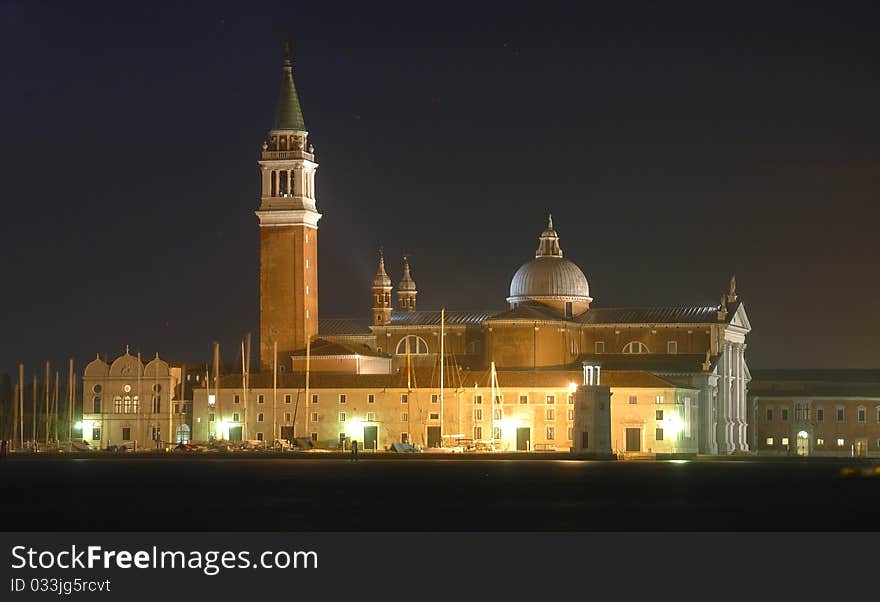 The island's name is San Giorgio Maggiore in Venice, Italy. The light is beautiful in the evening.