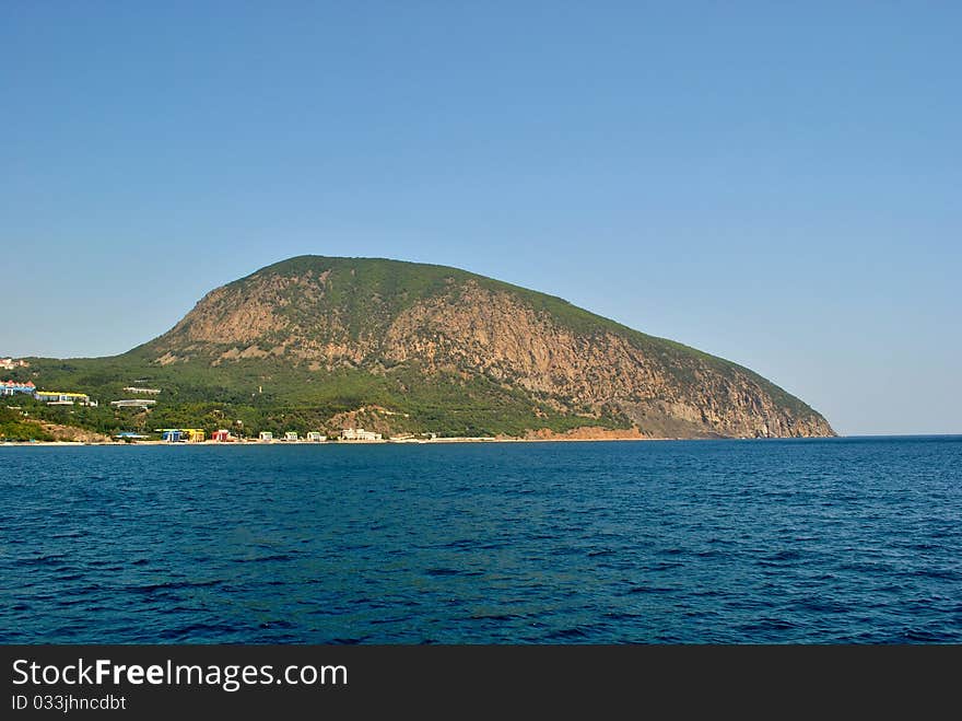 Rock at the sea in Crimea