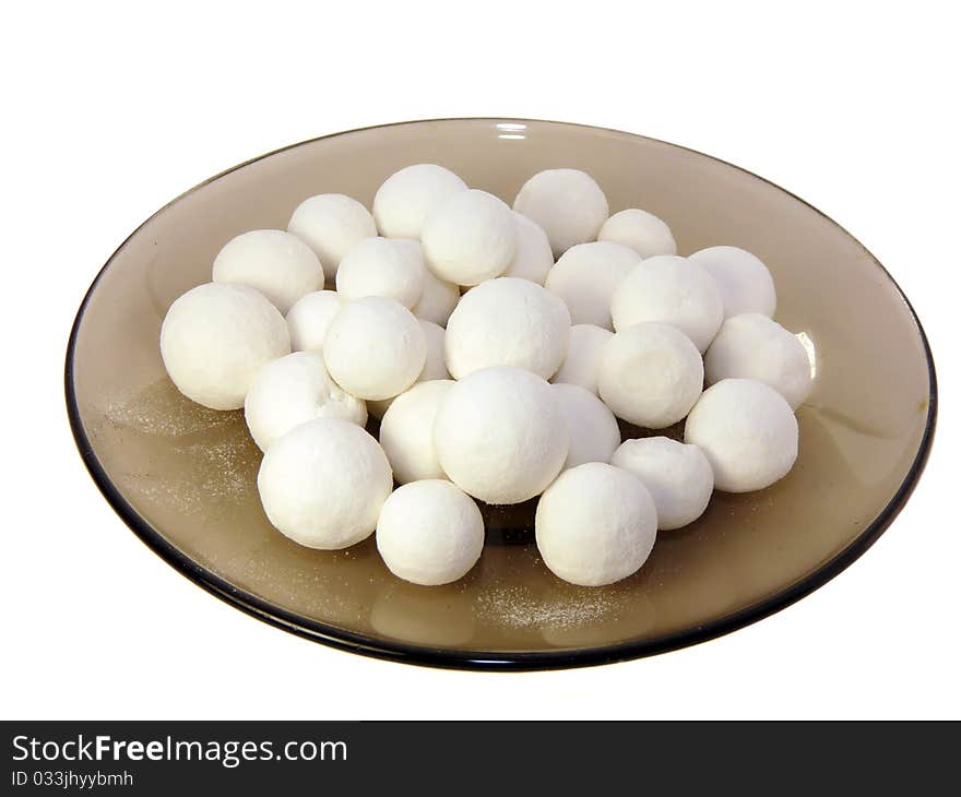 Cranberries In Sugar Isolated