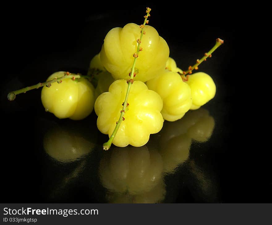 Group of Asian star gooseberry