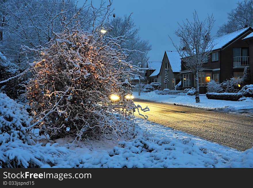 Winter Atmosphere In The Village