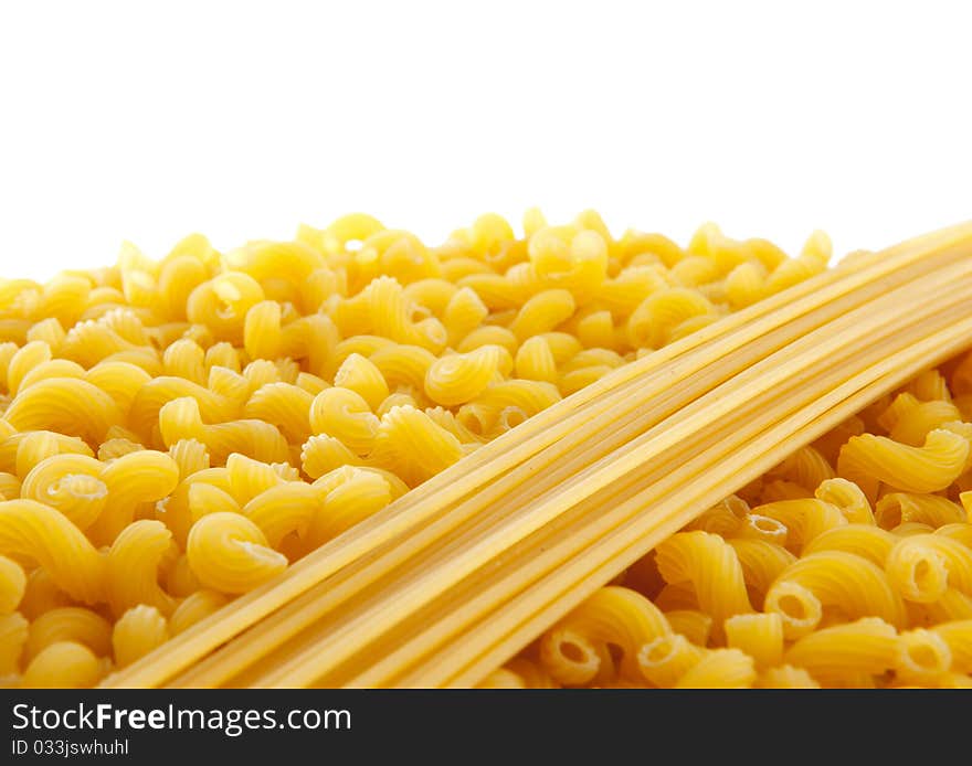 Raw macaroni background