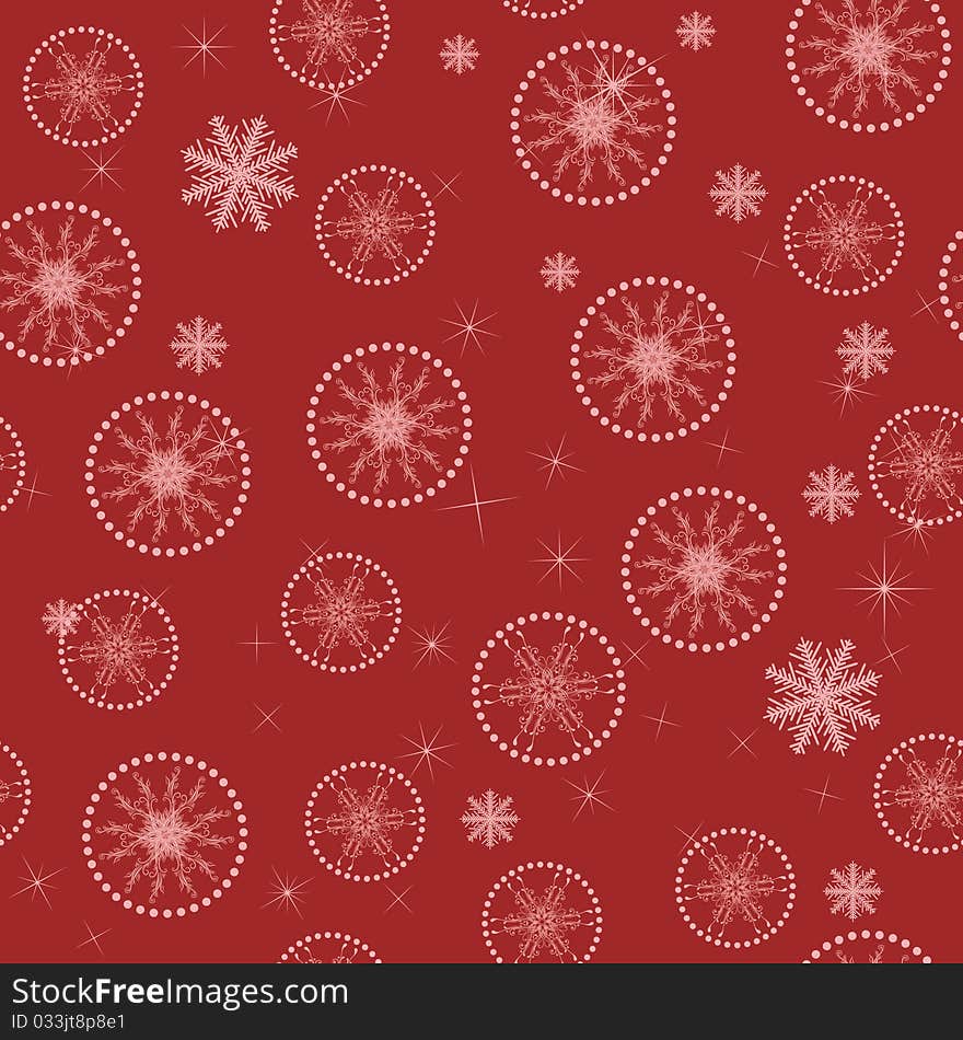 Abstract Christmas red seamless with snowflakes. Abstract Christmas red seamless with snowflakes