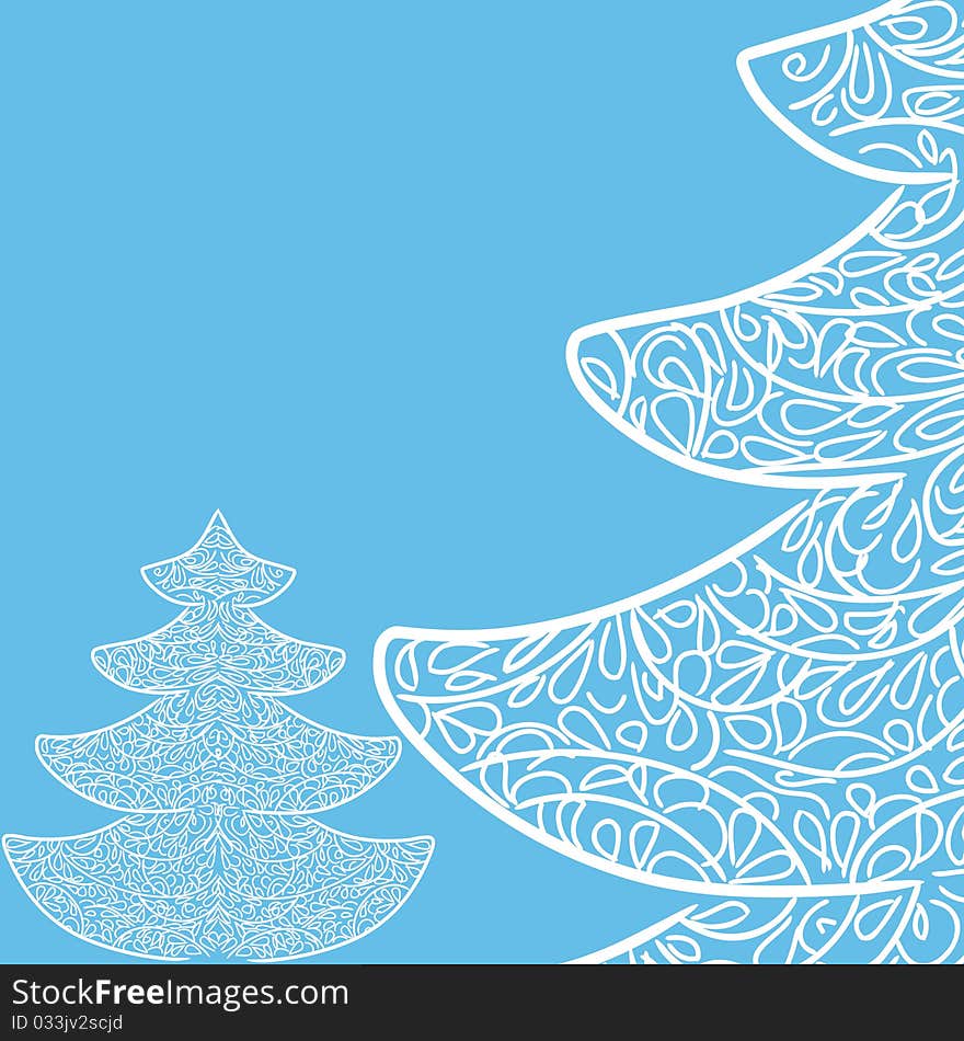 Abstract Christmas background with spruce