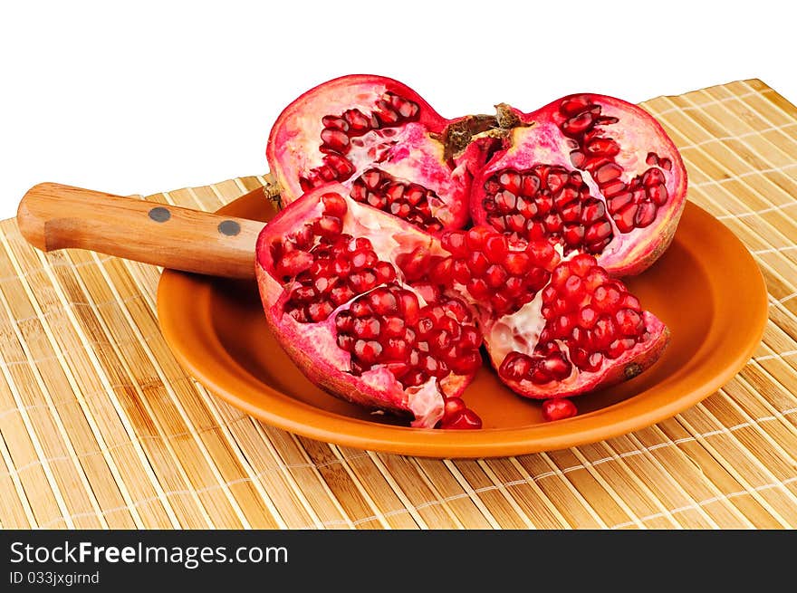 Pomegranate on the table