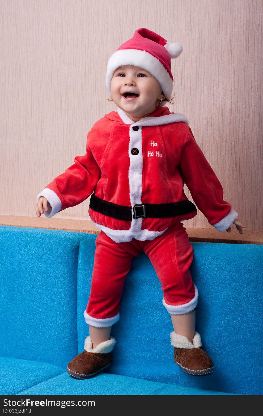 The Cheerful Kid Santa Claus