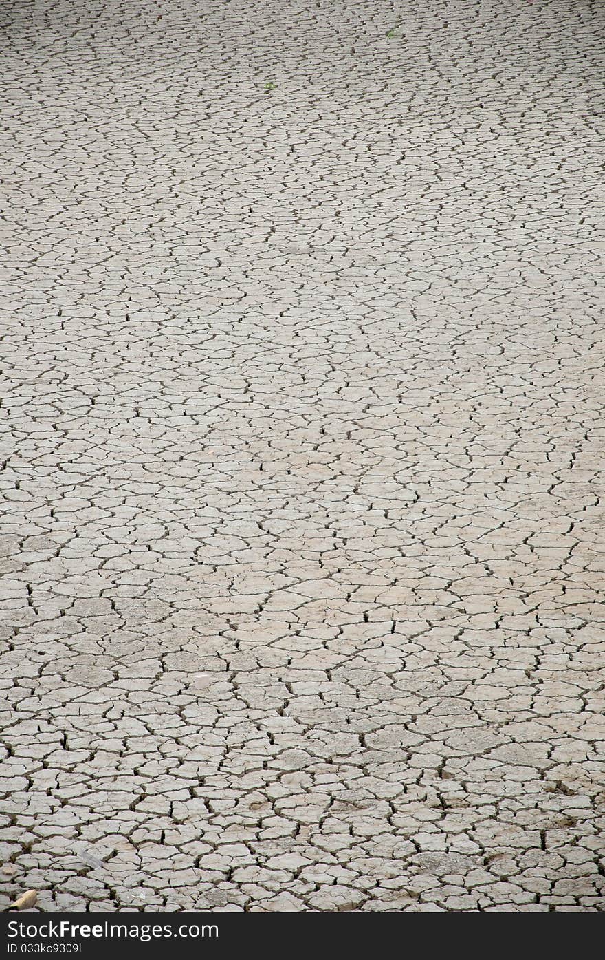 Cracked and dry earth in the desert, lake