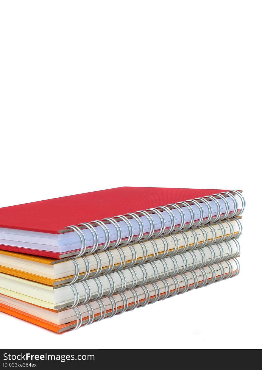 Note book tower on white background