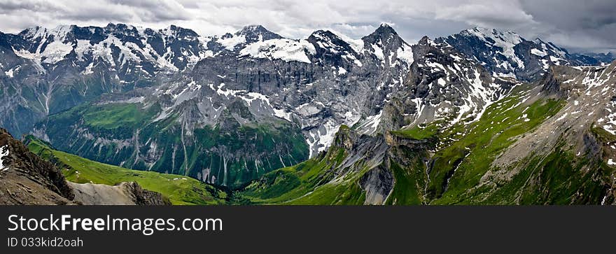 View of the Bernese Alps Switzerland