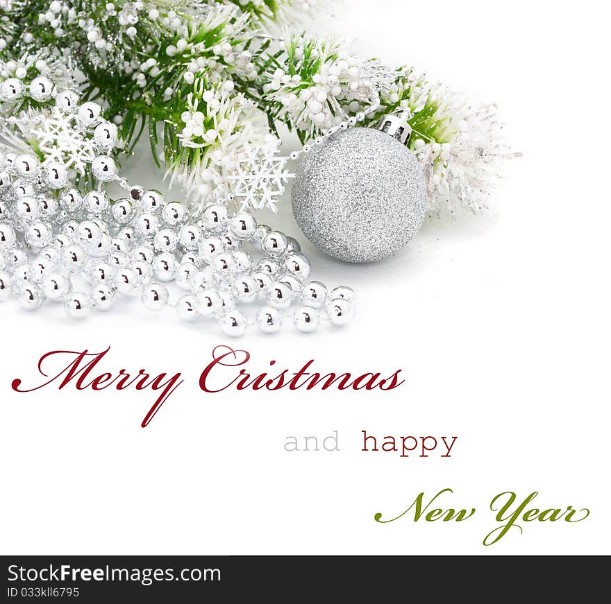 Christmas greeting card with text