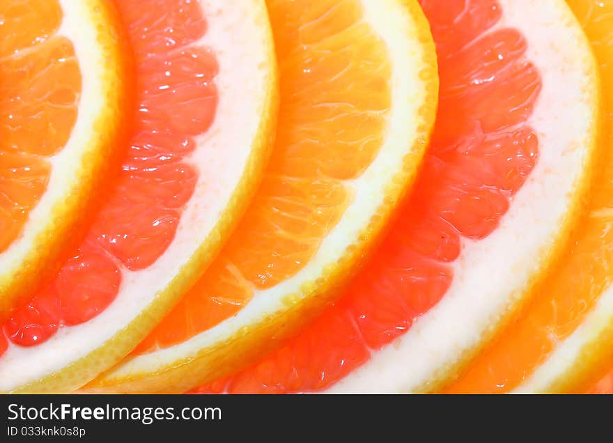 Mellow and juicy orange and grapefruit. Mellow and juicy orange and grapefruit