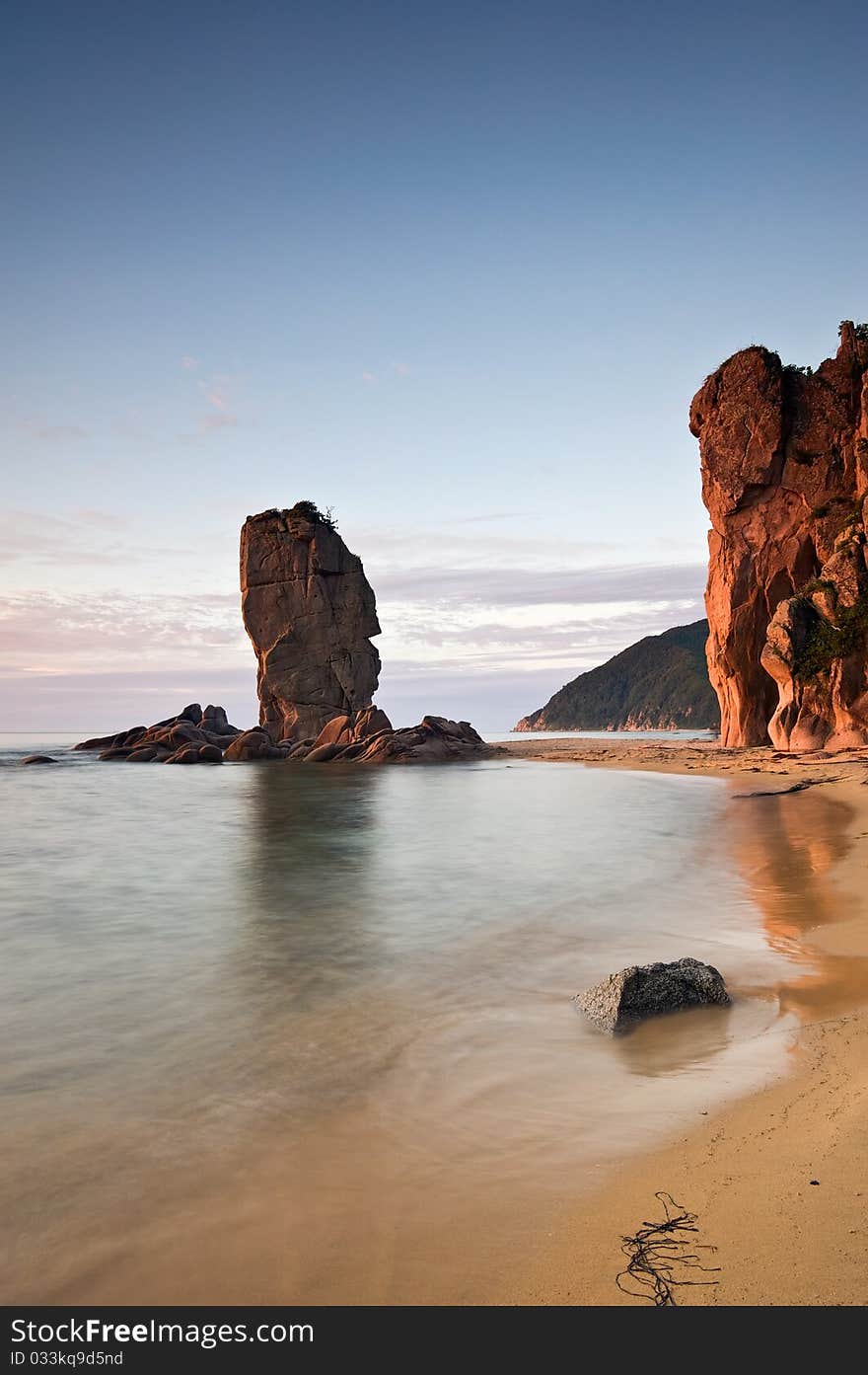 Coastal cliffs in the soft morning light.