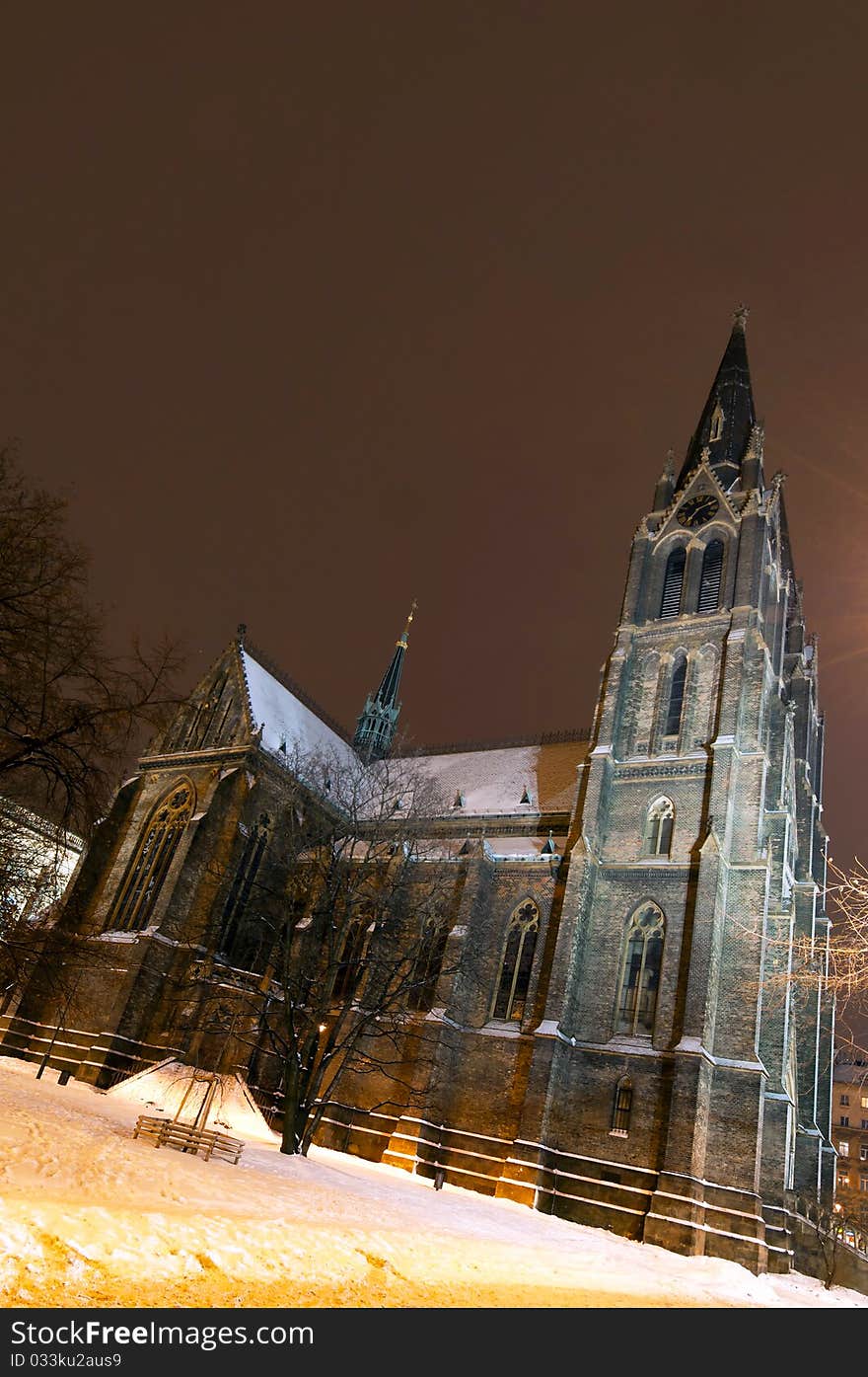 The Neo-Gothic Saint Ludmila Church in Prague, Czech Republic. The Neo-Gothic Saint Ludmila Church in Prague, Czech Republic.