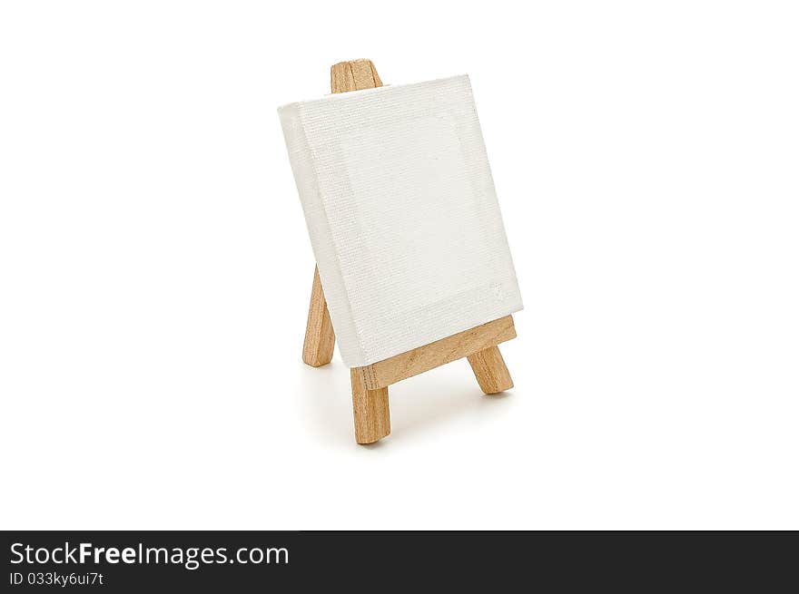 White canvas on a tablet on a white background