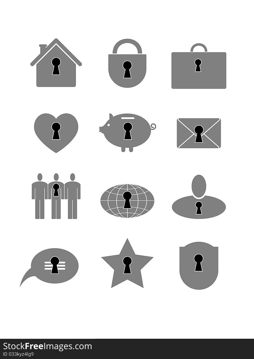 A set of signs and symbols of secret. A set of signs and symbols of secret