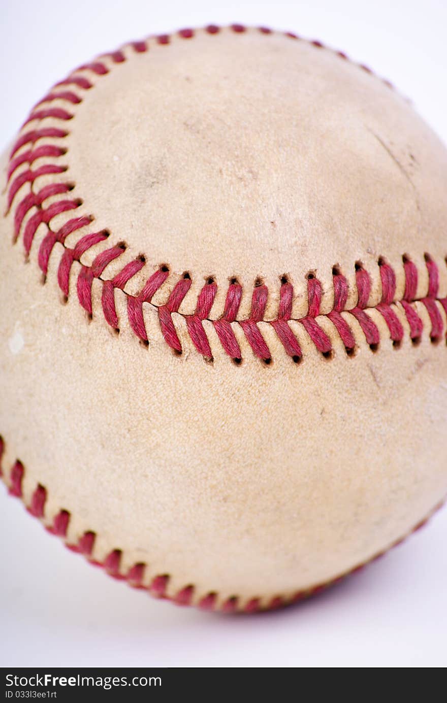 Ball for baseball on white background