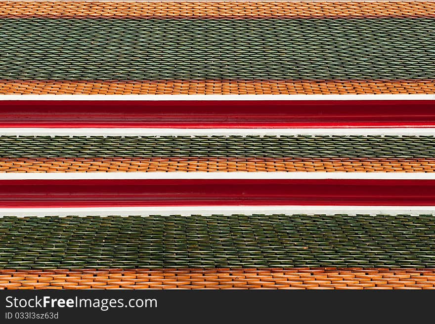 Roof of a temple in Bangkok