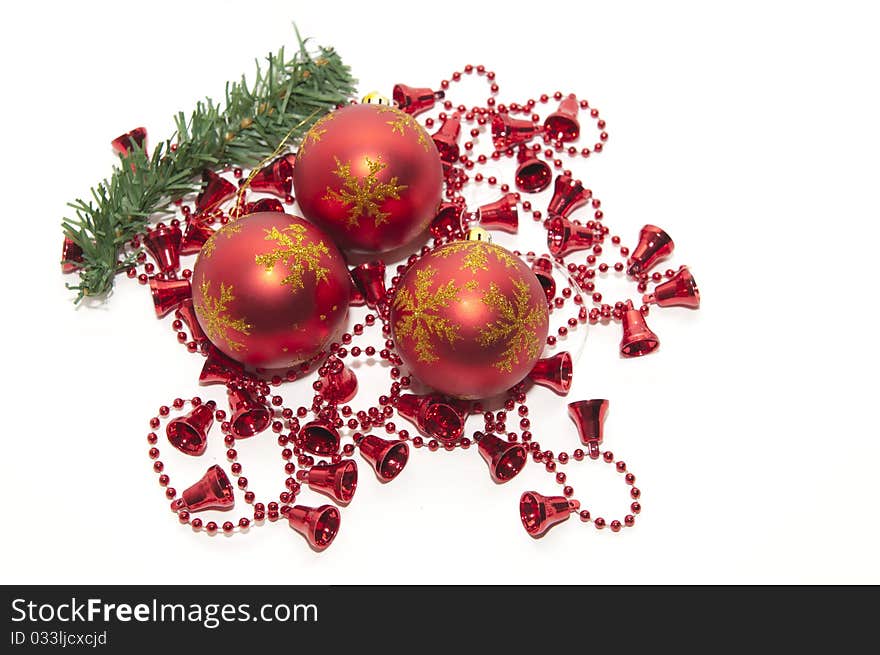 Christmas ornament on white background