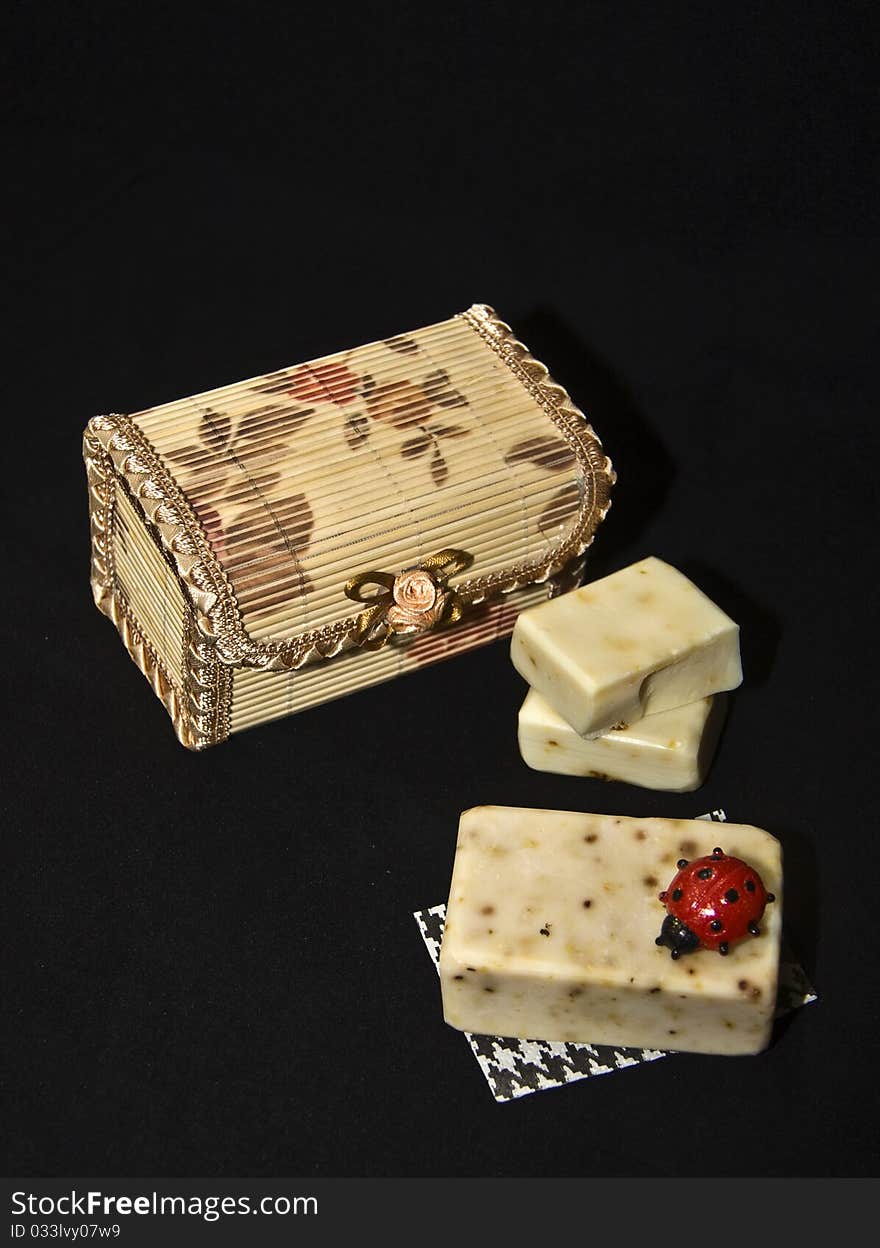 Soaps On Dark Background