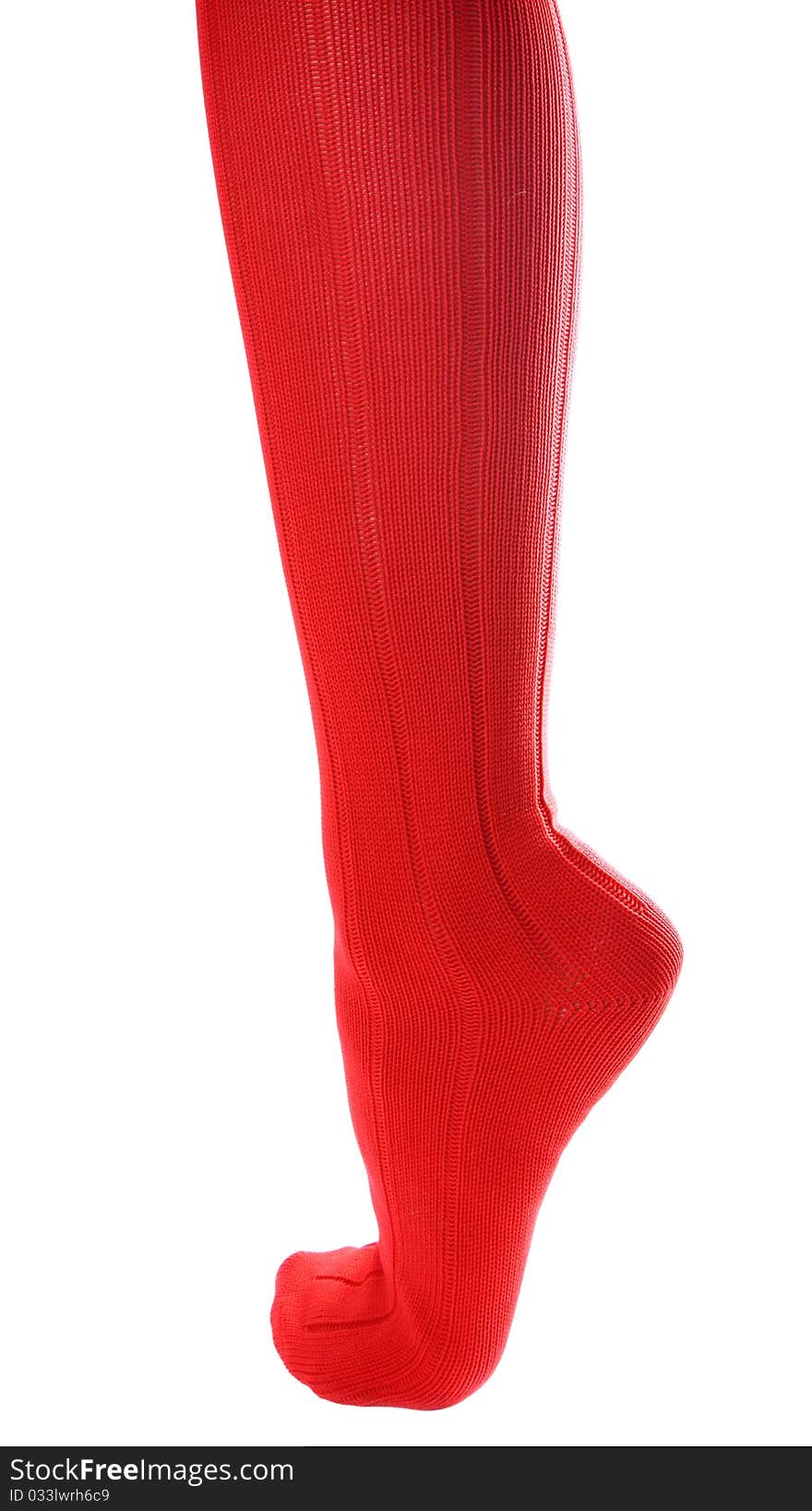 Red Stocking Isolated Over White