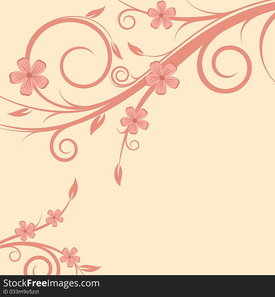 Beautiful abstract background with delicate floral elements. Beautiful abstract background with delicate floral elements