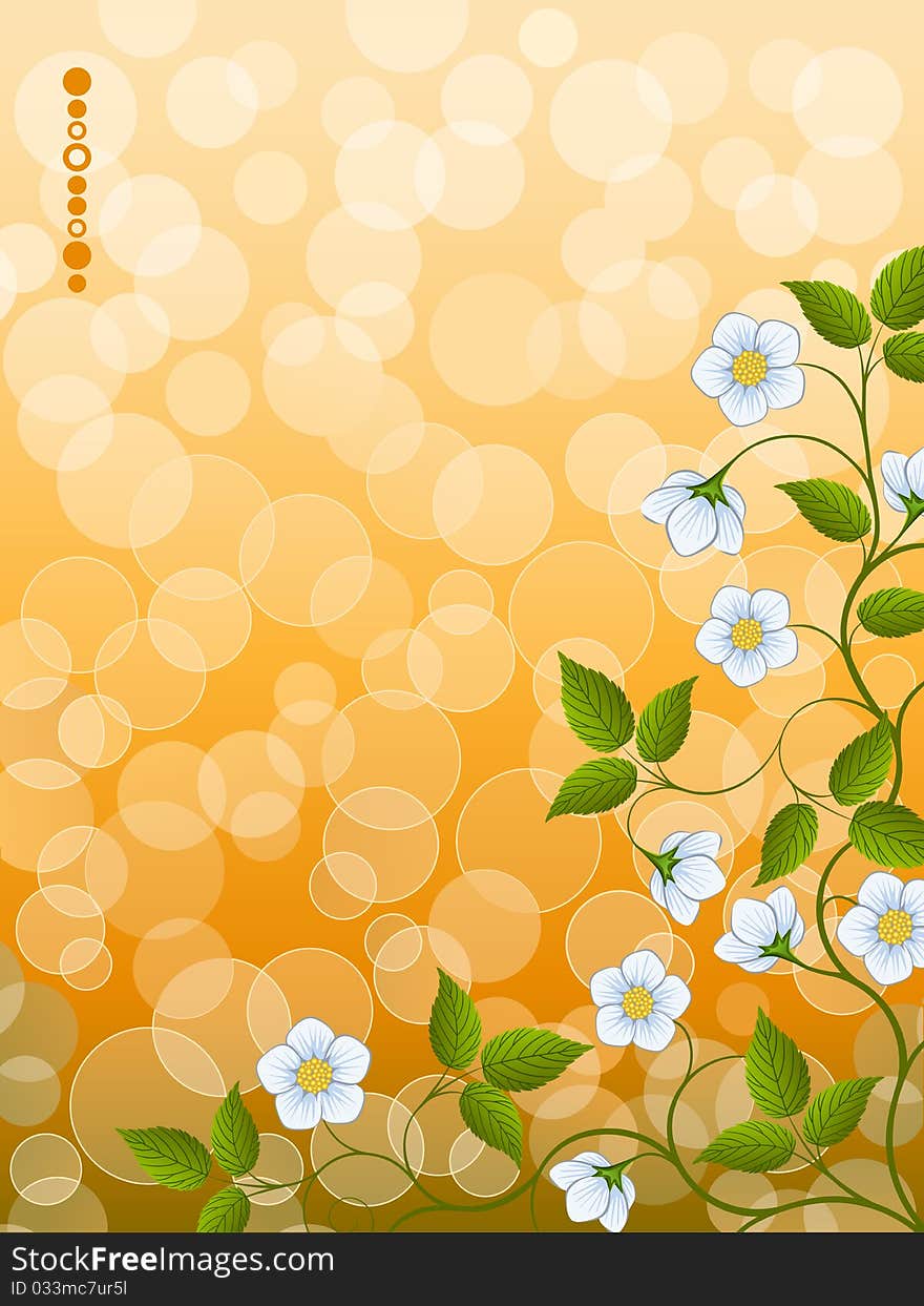 Abstract floral background. Vector illustration.