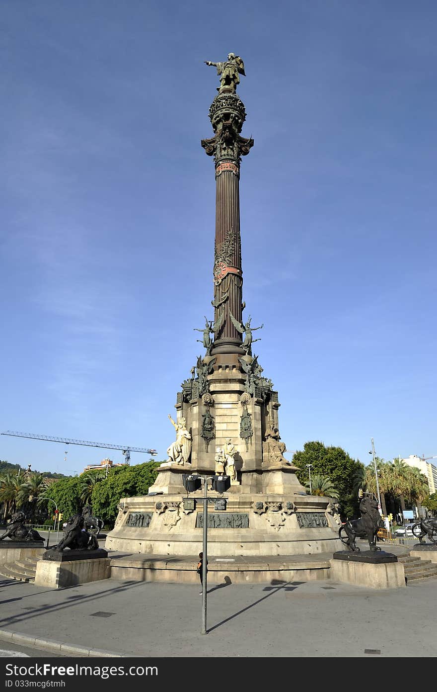 Picture of Christopher Columbus column in Barcellona, Spain