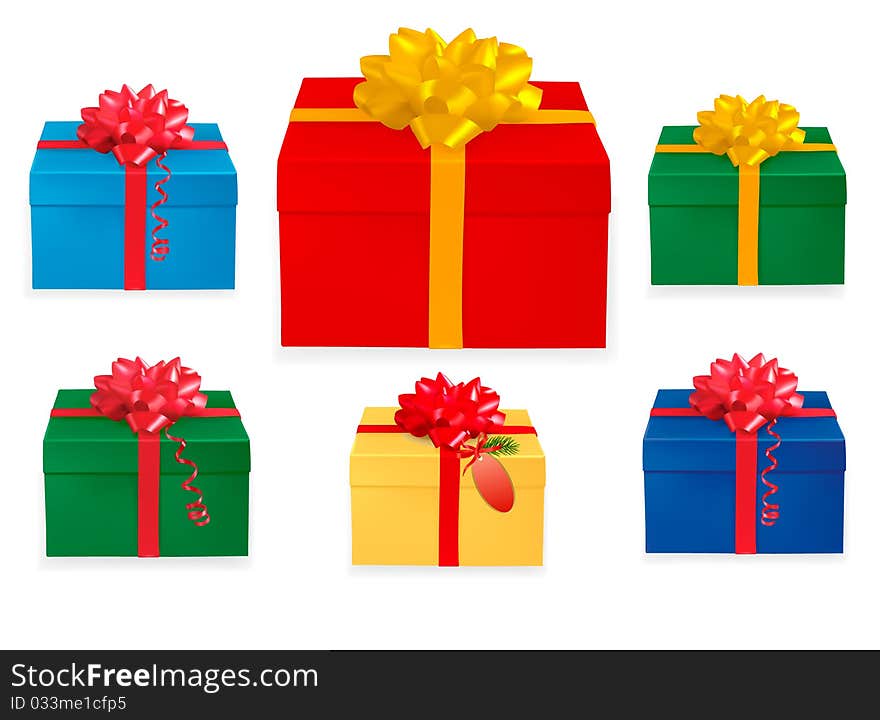 Set of gift boxes.