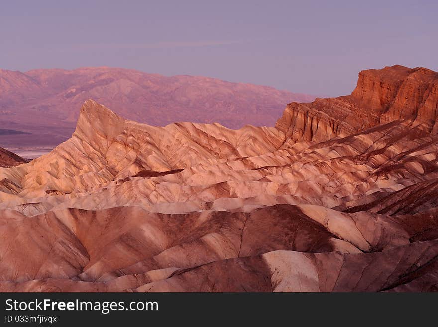 Zabriske badlances in twilight