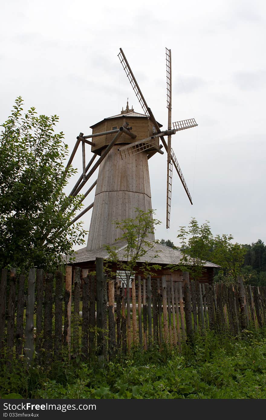 Old windmill in New Jerusalem, Istra, Russia.