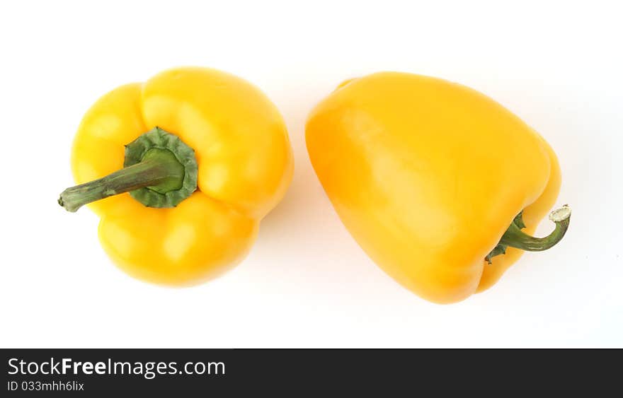 Sweet bell pepper, isolated on white background