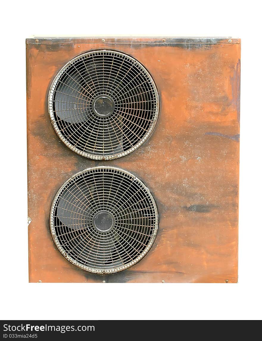 Compressor air-condition on white background