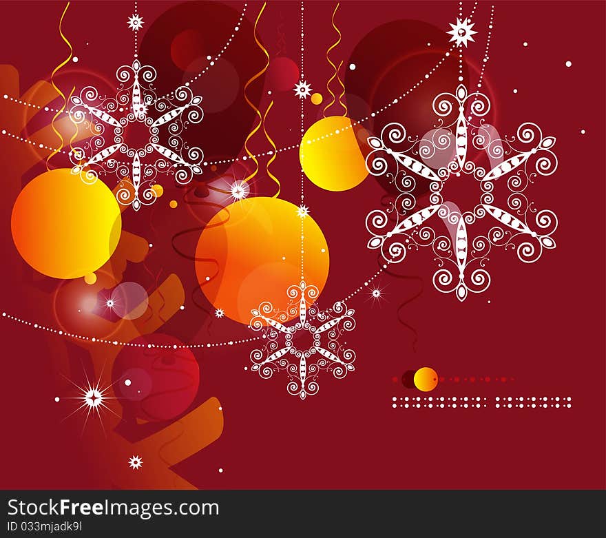 Christmas abstraction, with Christmas trees and lots of snowflakes and ornaments from beads. Christmas abstraction, with Christmas trees and lots of snowflakes and ornaments from beads