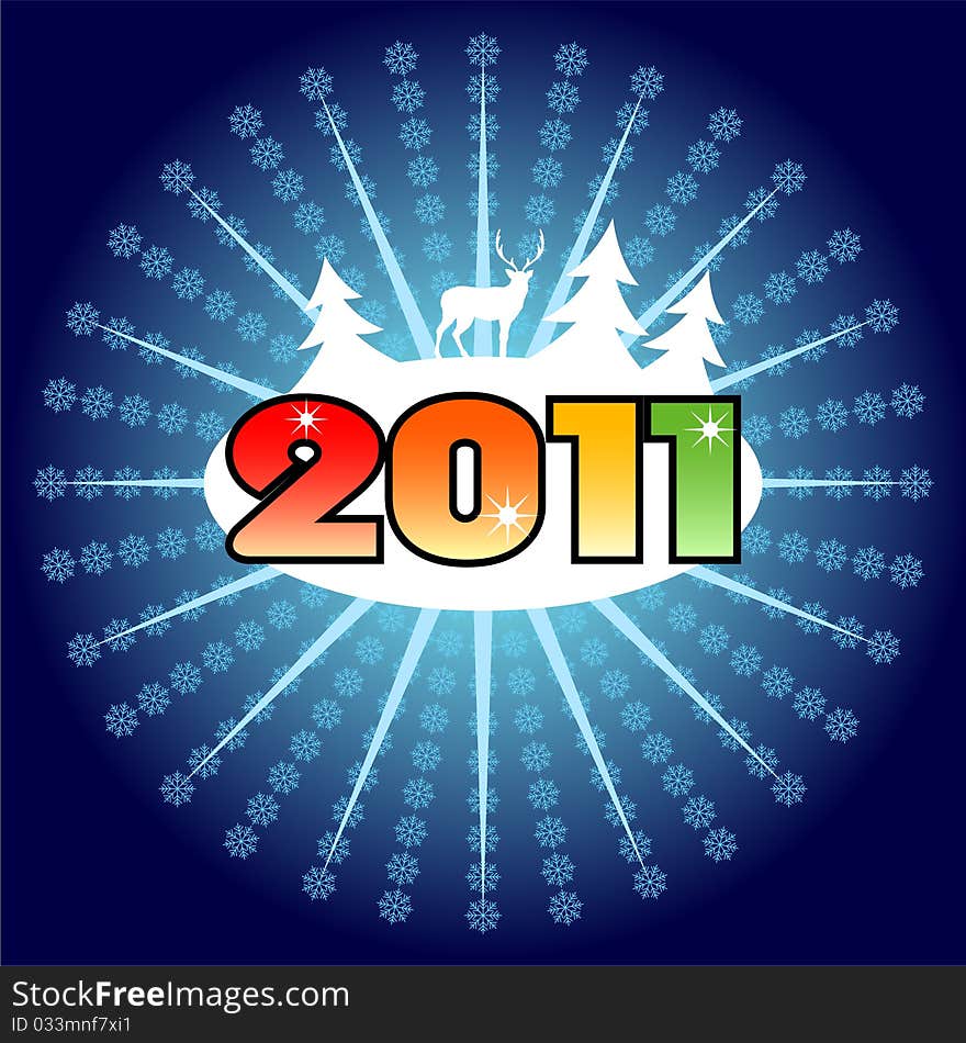 Happy new year 2011. Vector illustration